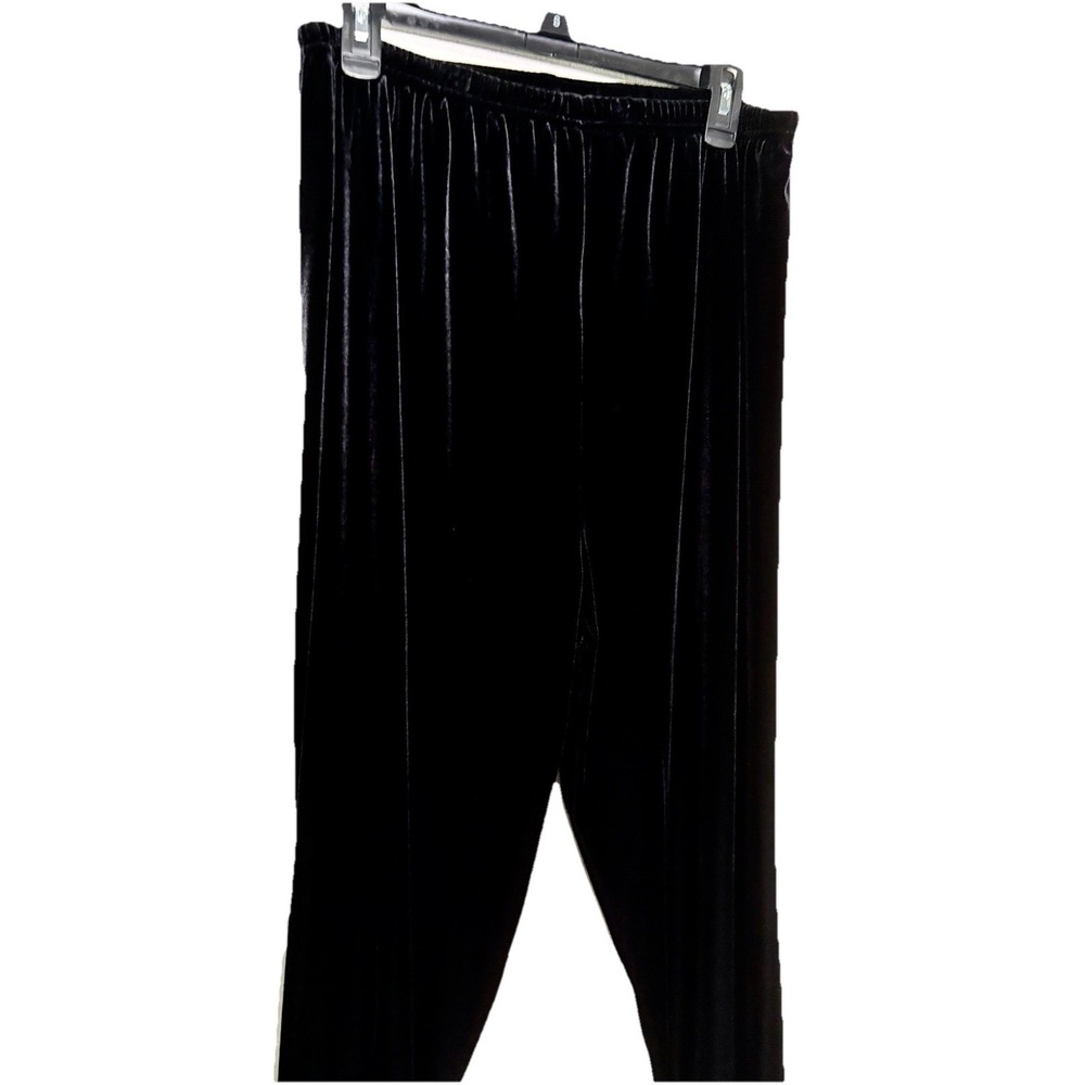 Black Velvet Maternity Pants Soft Pull On Classic Comfort USA Baby And Me L